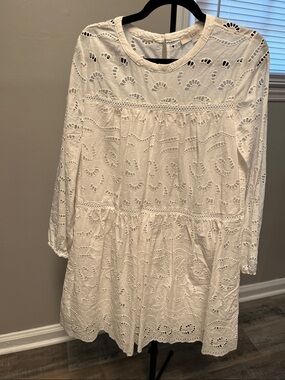 Elegant White Lace Dress from Loft.